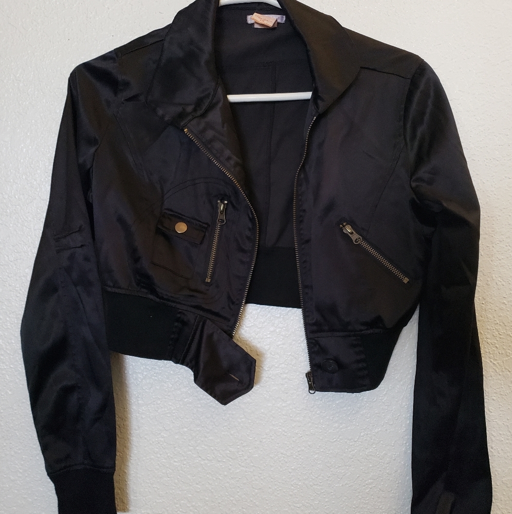 Crop Silk Jacket